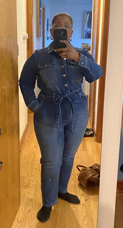 Lane bryant hot sale denim jumpsuit