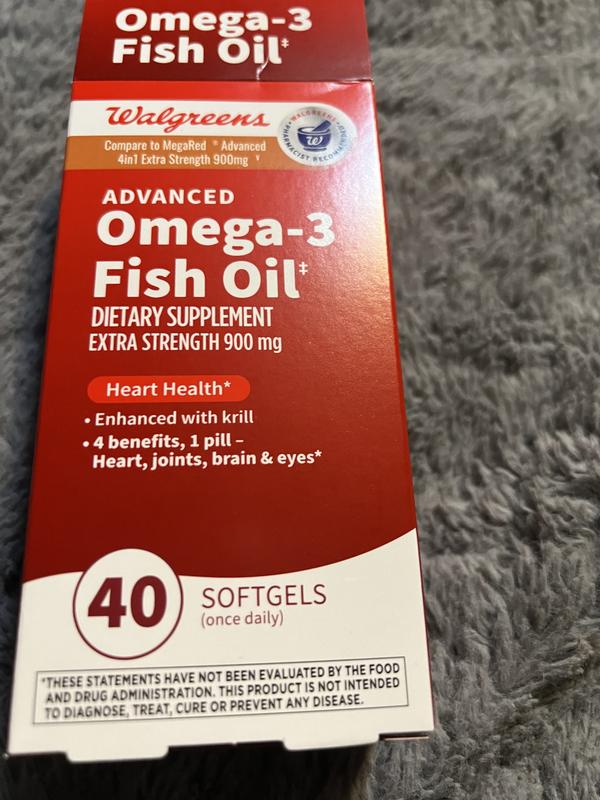 Walgreens Extra Strength Advanced Omega 3 Fish Oil 900 mg Softgels