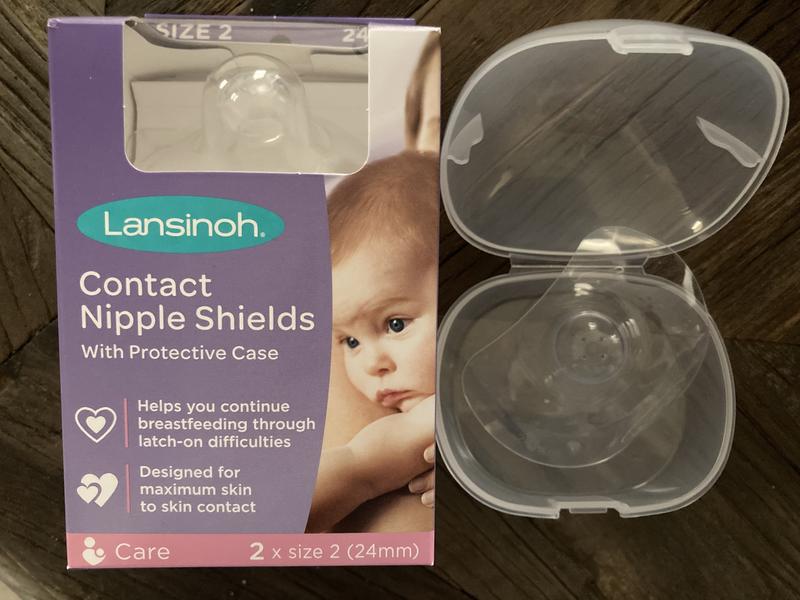 Lansinoh Contact Nipple Shields with Case - 20 & 24 mm