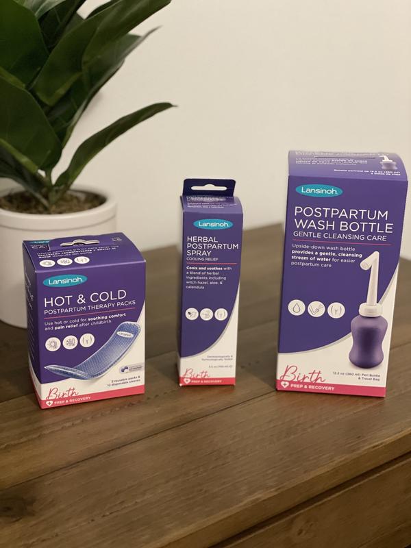 Lansinoh Postpartum Essentials Recovery Bundle Postpartum Care Kit w/xtra  Bottle