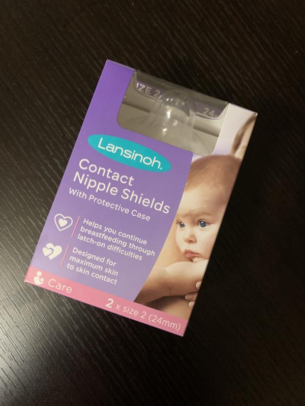 Lansinoh Contact Nipple Shields With Protective Case Size 2