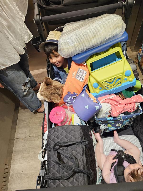 Loaded down but made unloading the car into the hotel a breeze!