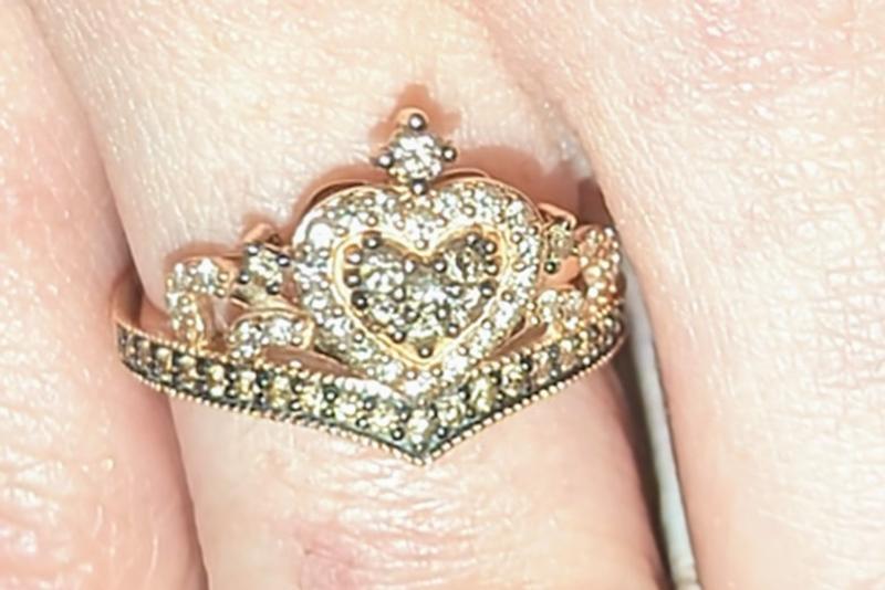 14K Strawberry Gold Ring Chocolate Diamonds Nude Diamonds TREO 81 Le Vian