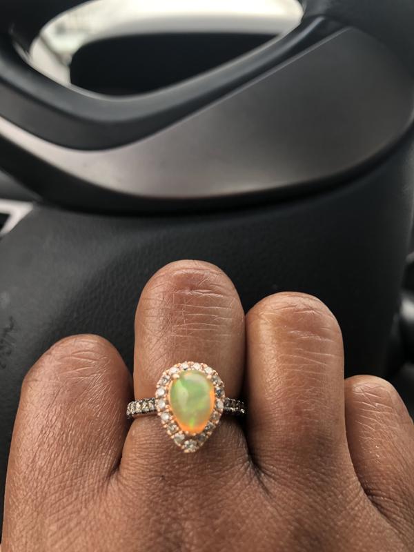 Opal and chocolate 2025 diamond ring