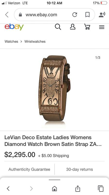 Levian chocolate shop diamond watch