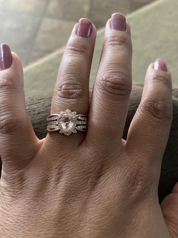 Peach morganite sale ring levian