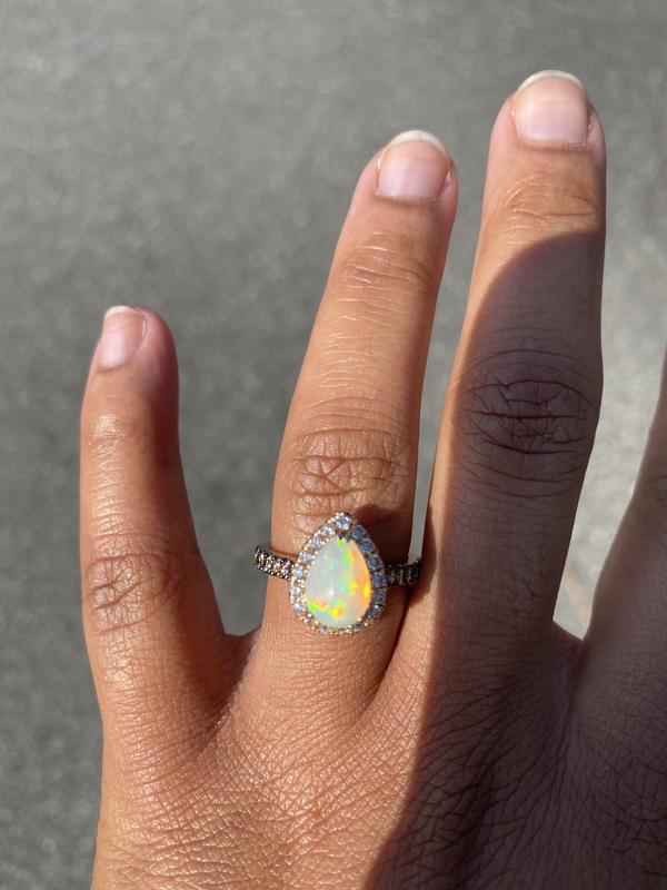 Levian chocolate diamond deals opal ring