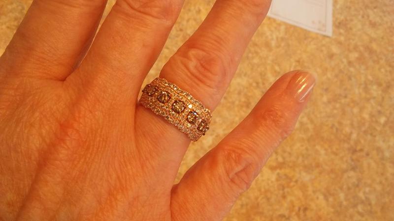 14k Strawberry Gold Ring Chocolate Diamonds Nude Diamonds Trnv 2 Le Vian