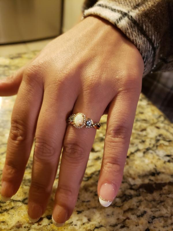 14K Strawberry Gold Ring Chocolate Diamonds Vanilla Diamonds TQPQ 18 Le Vian