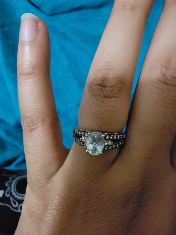 Le vian aquamarine chocolate diamond deals ring