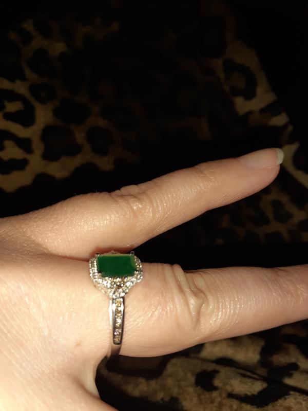 Le Vian Natural Emerald Ring 3 8 ct tw Diamonds 14K Vanilla Gold