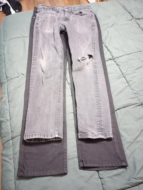 Both 511s in the same size.