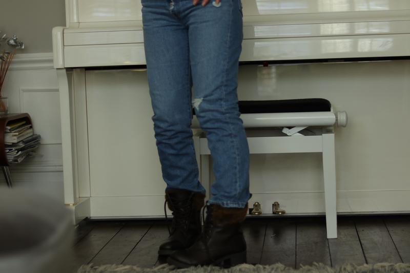 My new 501’s with winter boots