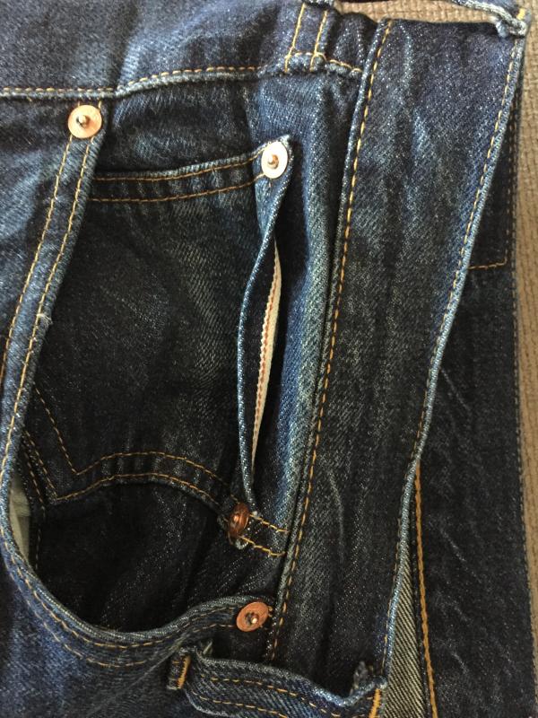 Inside of the watch pocket