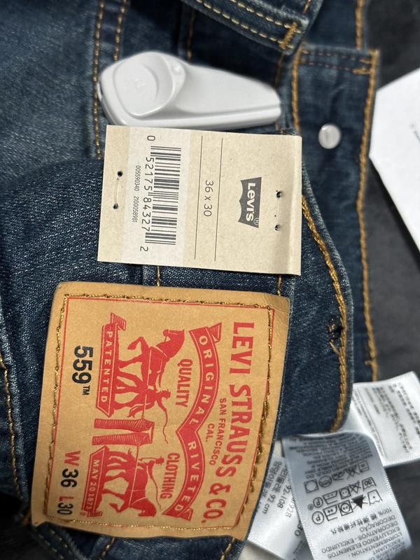 Received jeans with security tags