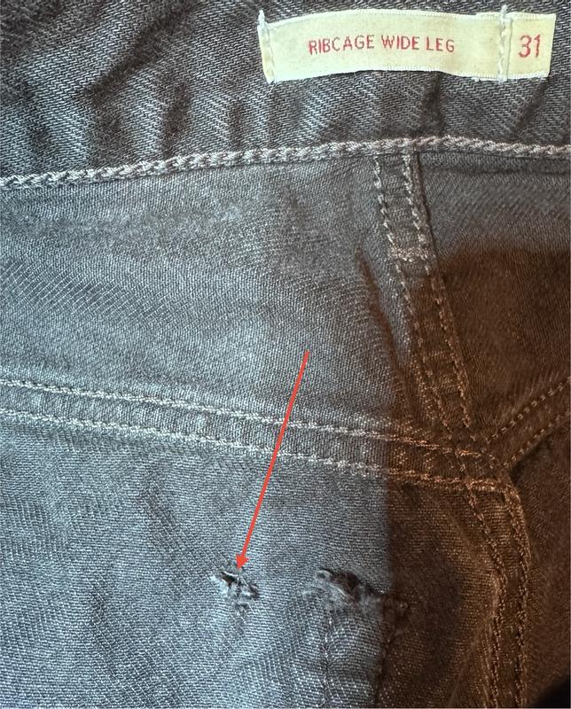 Hole where tags were