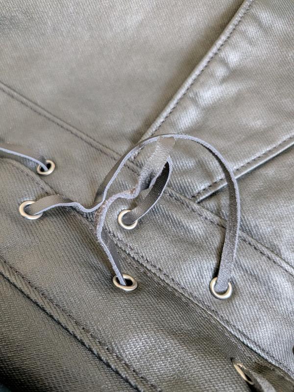 Cheap thin leather ties, came mangled