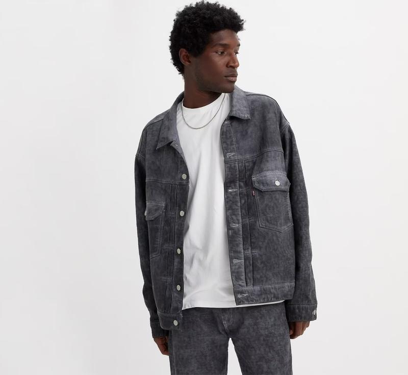 Stüssy & Levi’s® Jacquard Trucker Jacket - Black | Levi's® US