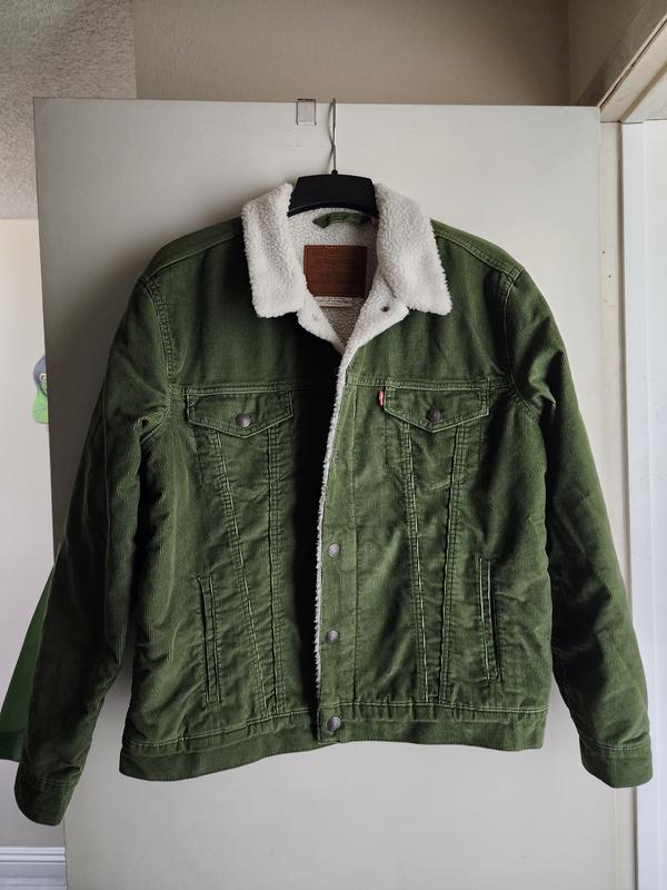 Levis green corduroy jacket sales