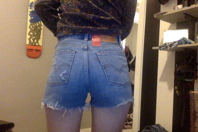 Levi's wedgie shorts blue your sale mind