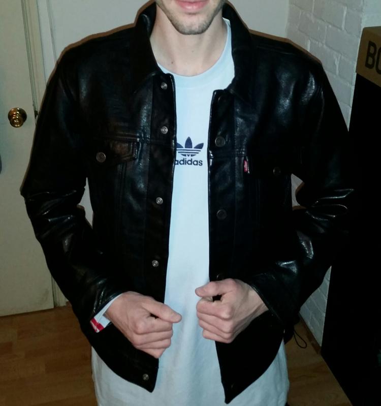 Jacket over the newly released Adidas LS Stripe Tee