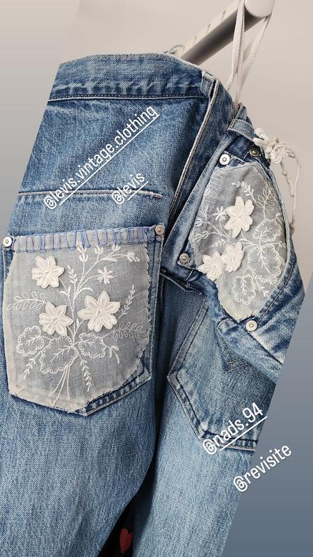 Un jean Levis que j'aime et que j'ai relooké. J'adore