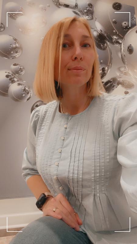 Jenvie Button Down Panama 3/4 Sleeve Blouse main image 1