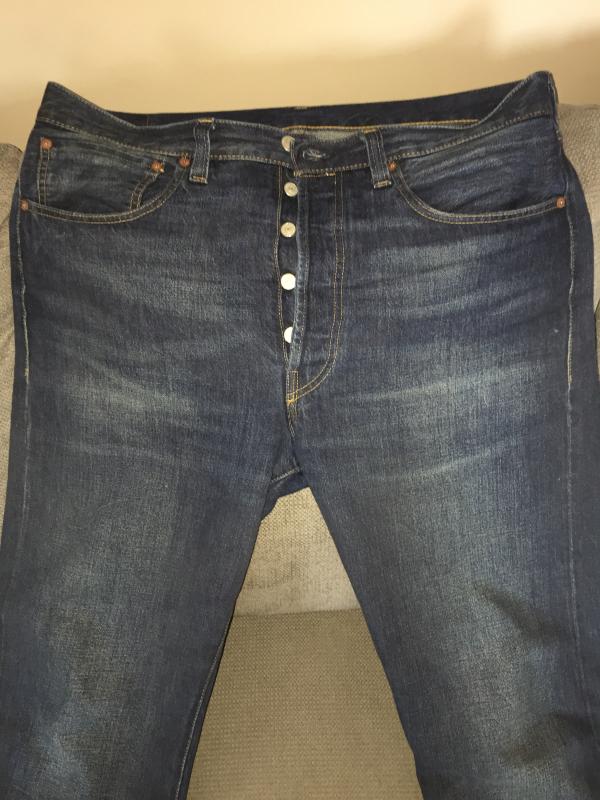 Unwashed with about two weeks of regular wear