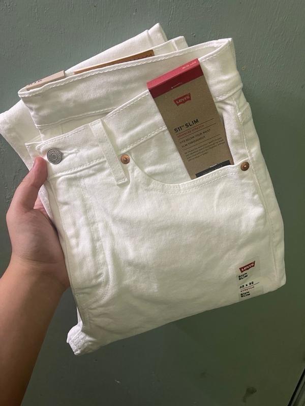 Levi's 511 white mens jeans hotsell