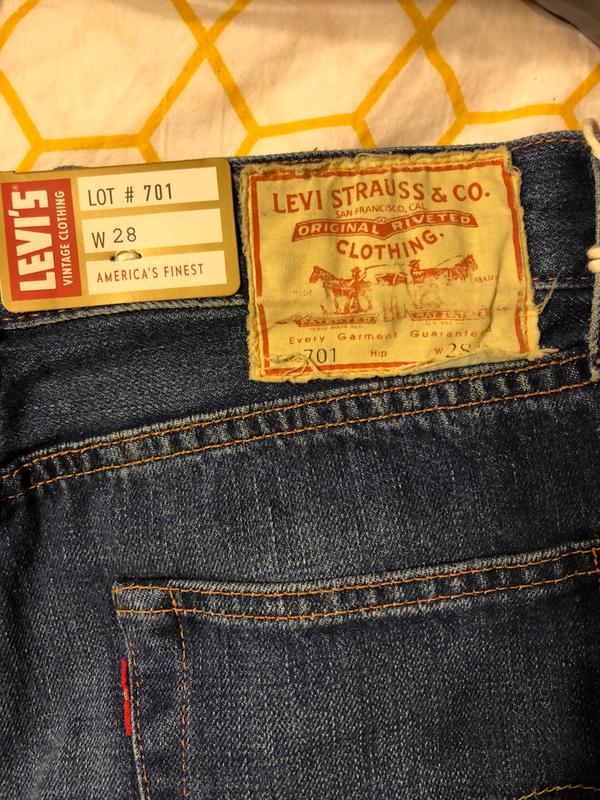 Levi's Vintage Clothing 1950's 701 Selvedge Denim Jeans Made