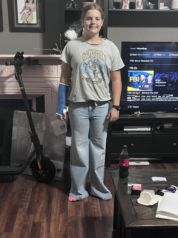 Front of the pants. They are long, so definitely need heels if on the shorter side.