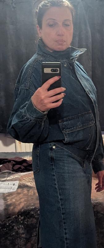 Levi's blouson denim jacket and Levi's skirt❤️