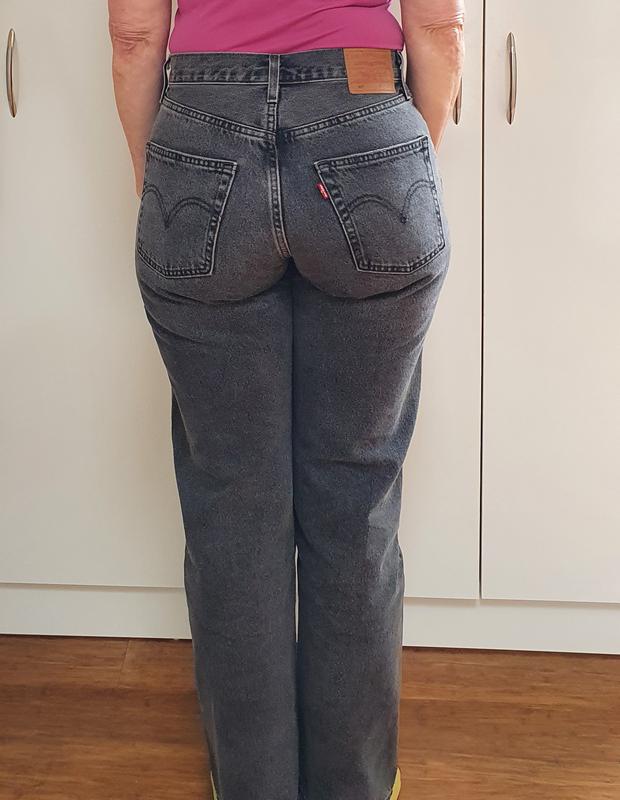 CALÇA JEANS LEVIS FEMININA 501 CINTURA ALTA RETA MOM A19590005