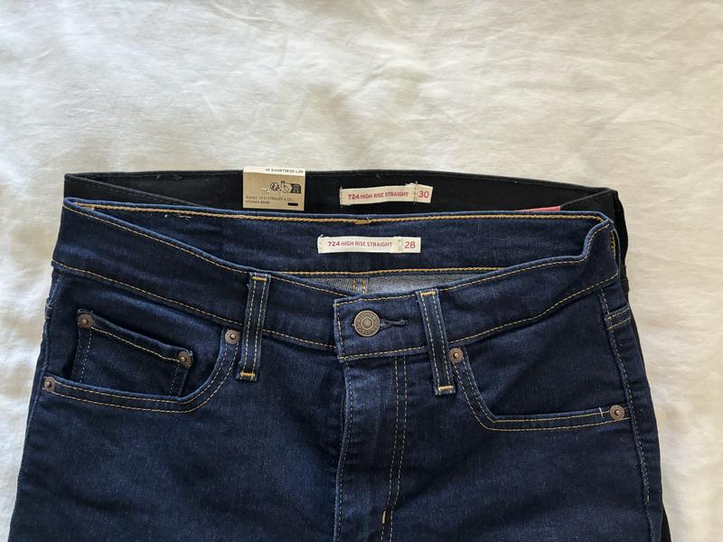 Levis 724 High Rise Straight Blue Denim Size 18 Medium W34 X L32 NWT  (1467)2