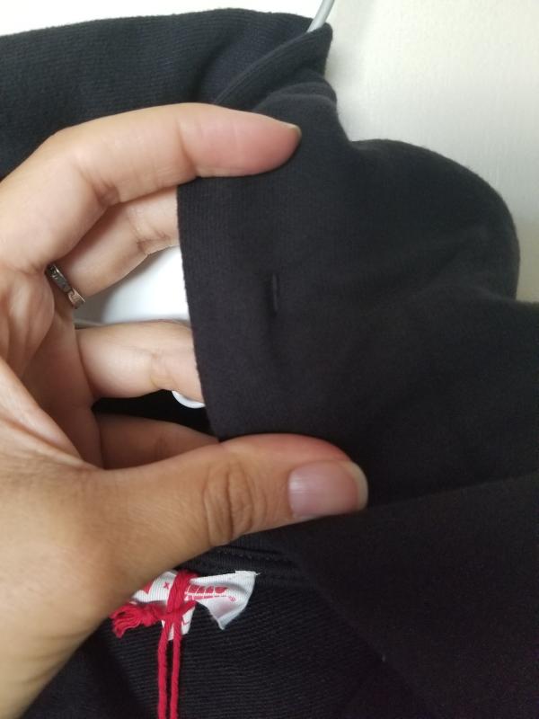 Hoodie Stitch up close