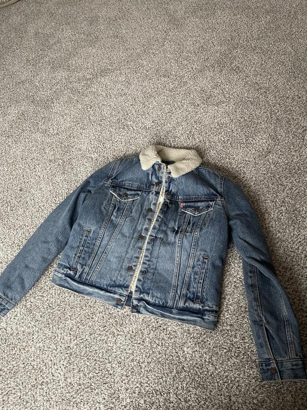 Ex-boyfriend Sherpa Trucker Jacket - Light Wash | Levi's® US