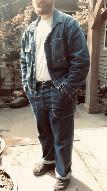 Front view with the Levi’s Half-All Jacket. You could call this a Work Canadian tuxedo
