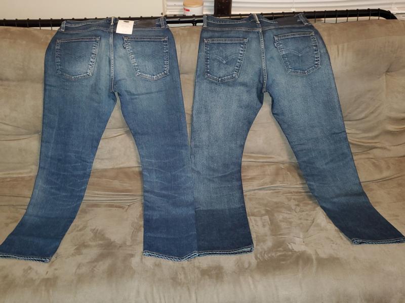 Slightly cleaner wash on front and darker wash on back
