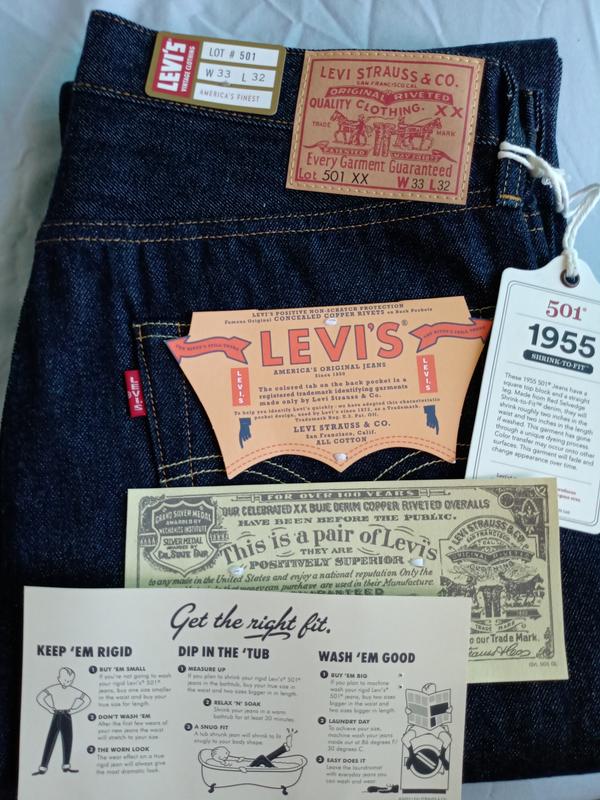 1955 501 Original Fit Selvedge Men s Jeans Dark Wash Levi s US