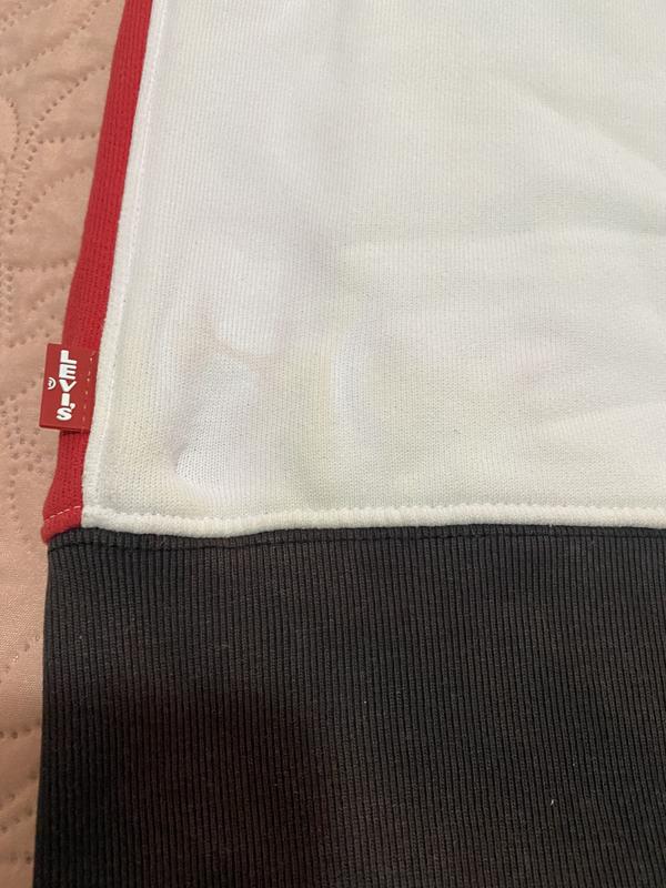 Yellow and red stain the white, black is also so faded.