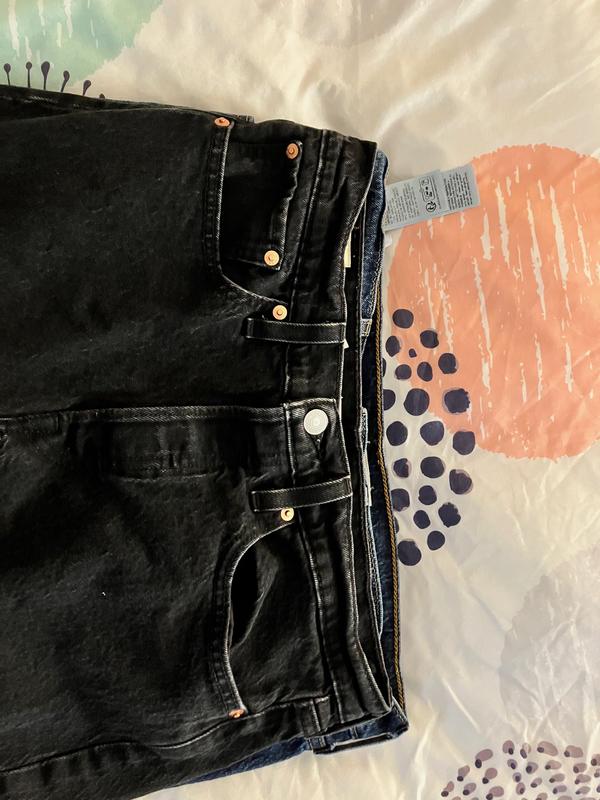 black jeans are much smaller in the waist (and legs)