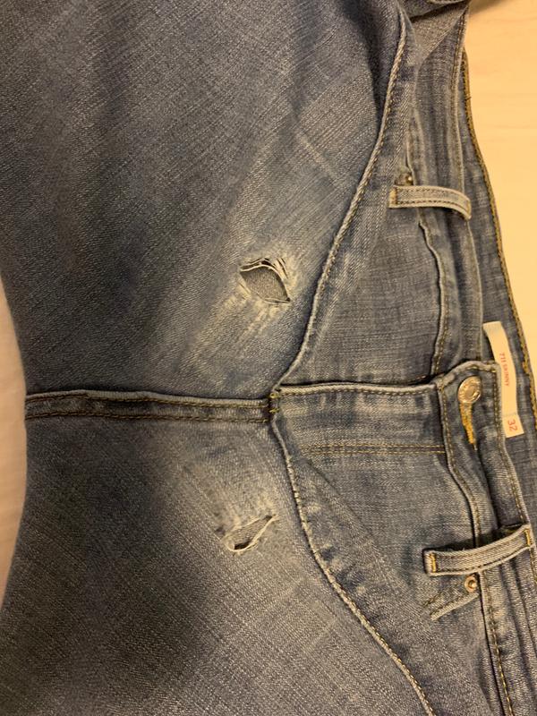 Two holes in the thighs after 4 1/2 months.