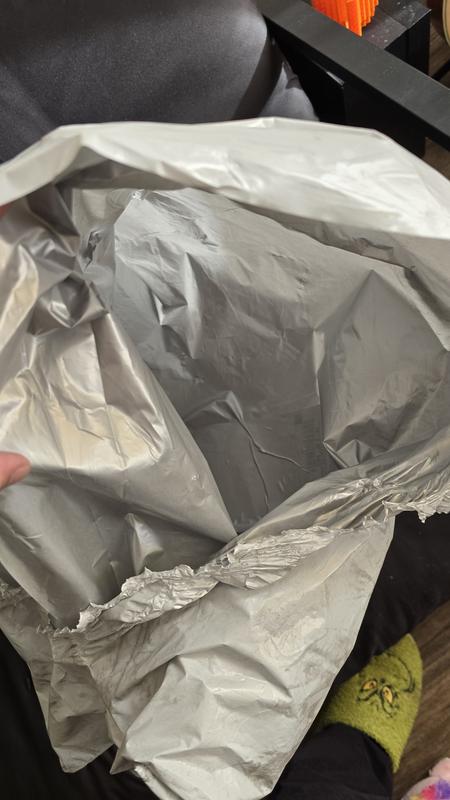 The only packaging, a plastic.