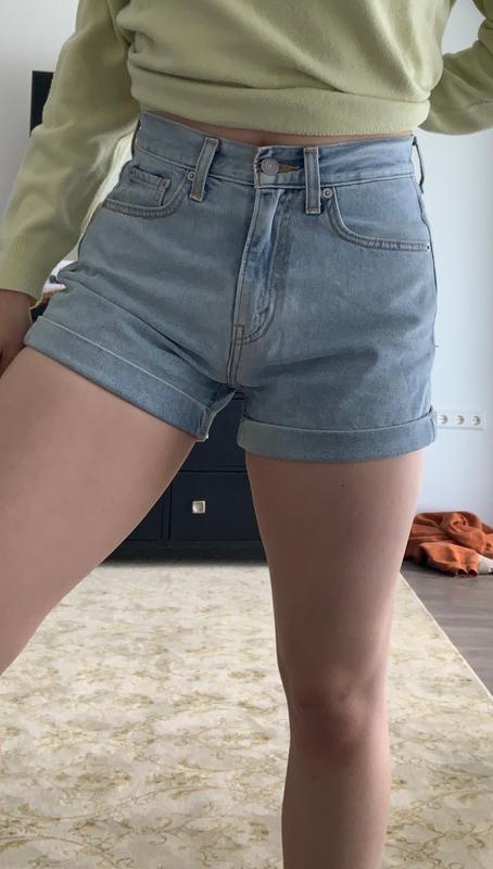 LNP Official  FAE Light Stonewash High Waisted Mom Shorts
