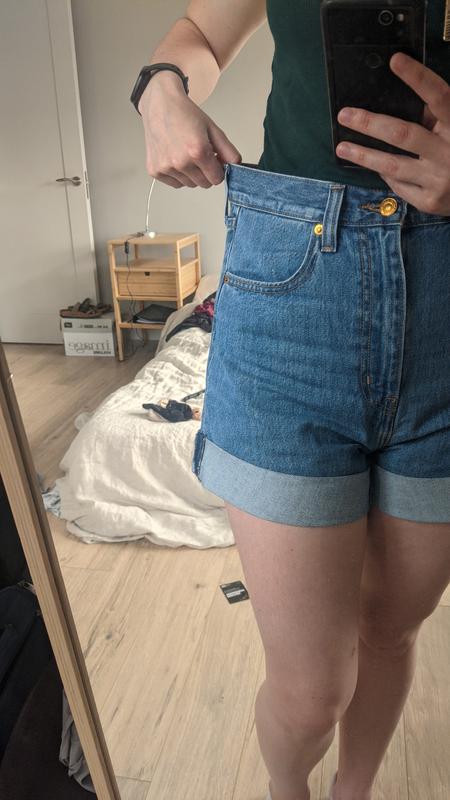 Waist Gap brand new, unwashed (I measure 28.75 inches, wearing 27)