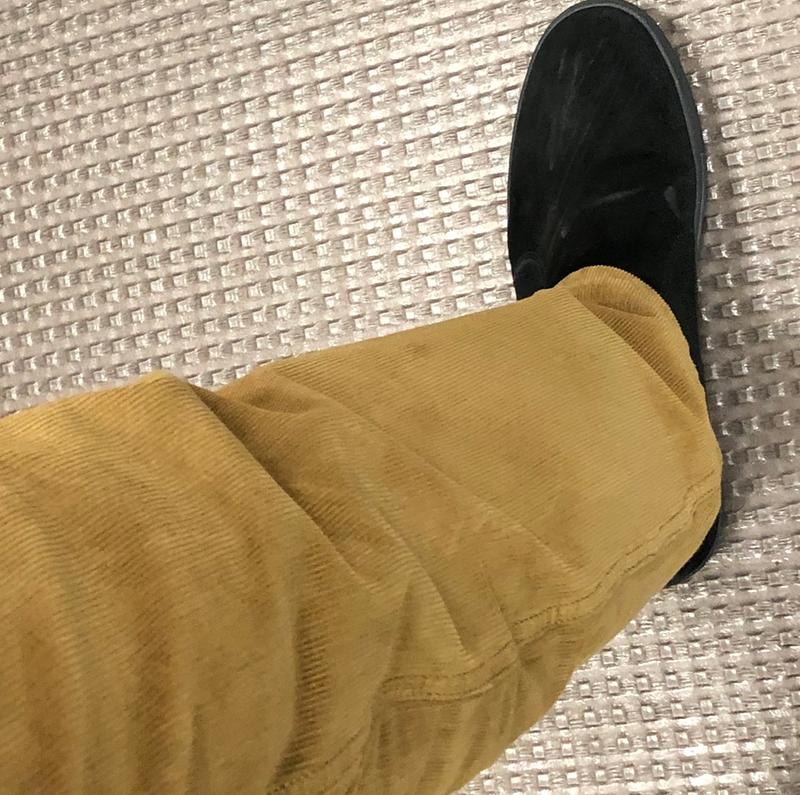 Inside seam at back of heel