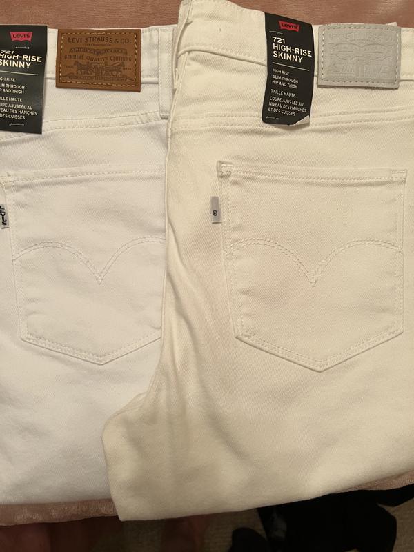 Levi's 721 high rise skinny white best sale