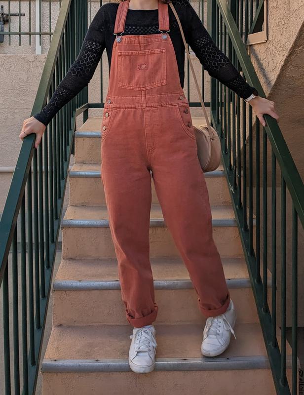 70's orange tab store toddler overalls