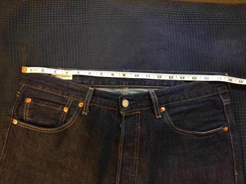 Almost 18" when laid flat, therefore around 36" in waist, despite being labelled as 33W.