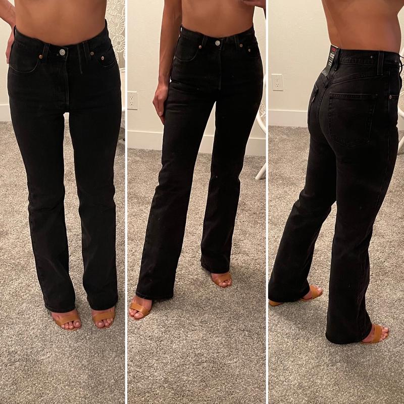 Women's Careewear Wear Bootcut Pants Black - High Rise Bootcut